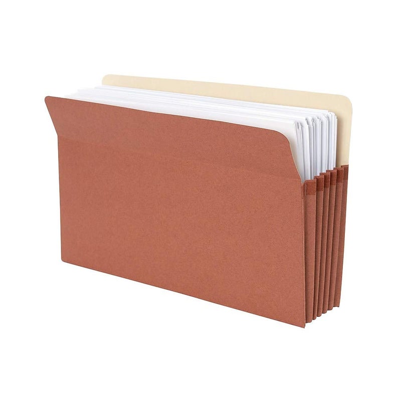 Staples File Pocket Folders, 5.25 Inch Expandable Sides, Legal Size, Easy Organizing & Document Storage, 10-Pack, Brown - Image 3